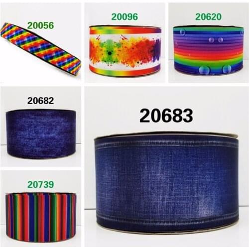 Free shipping 50 yard per size flower printed ribbon 20739