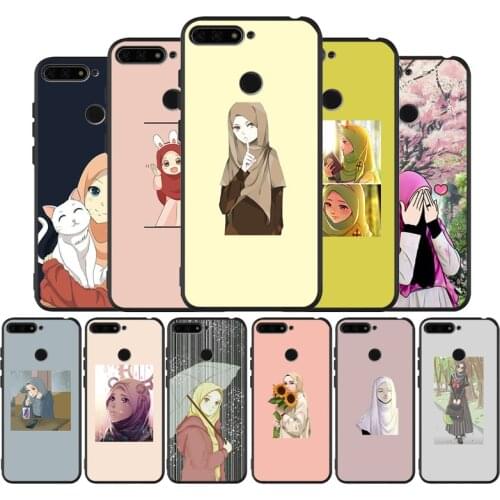 Islamic Girl black Silicone Phone Case For honor 20 Pro 8 8X 9 10 20 Lite for Mate 10 30 Lite Pro cover