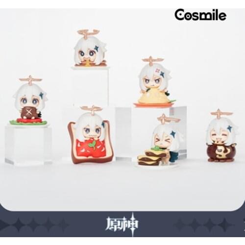 Cosmile Genshin Impact Paimon 6pcs Set Food Theme Figure Model Display Cute Collection Limited Cosplay Cos Gift C