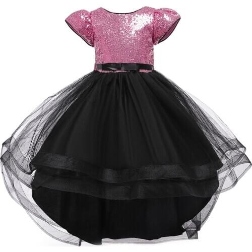 Summer hot-selling childrens princess dress, big childrens sequined mesh tulle tutu skirt, girls catwalk costume