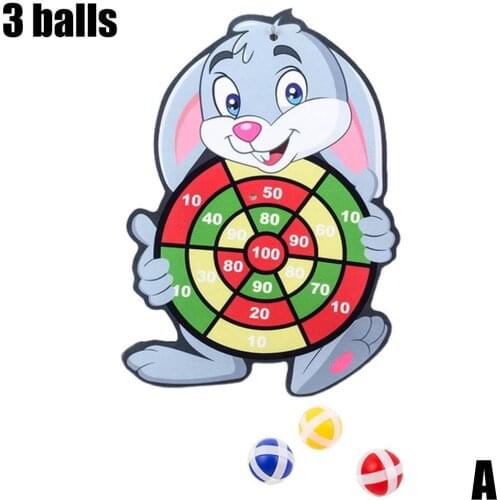 Dart Board Target Animal Sticky Ball Throwing And Catching Ball Safety Ball For Kids Sports Toys Parent-child The Interacti B6A5