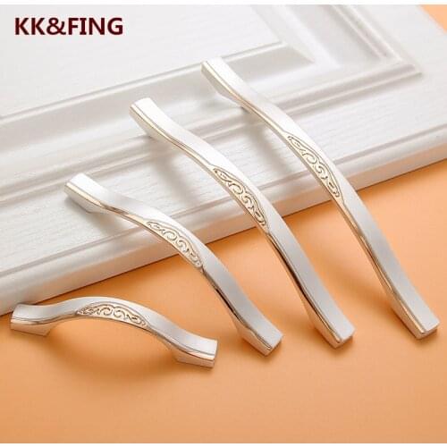 KK&FING European Cabinet Handles Zinc Alloy Wardrobe Door Gold Handles Drawer White Single Hole Knobs Furniture Knobs And Pulls