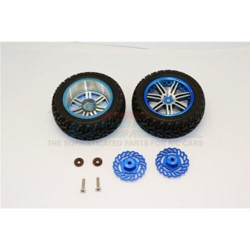 GPM ALUMINUM FRONT BRAKE DISK +2.5MM THICK + WHEELS & TIRES For TRAXXAS Latrax Teton RC Upgrade