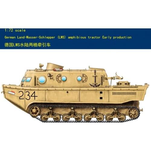 Trumpeter 82918 1/72 Scale German LWS Amphibious Tractor Truck Car Model Plastic TH06142-SMT6