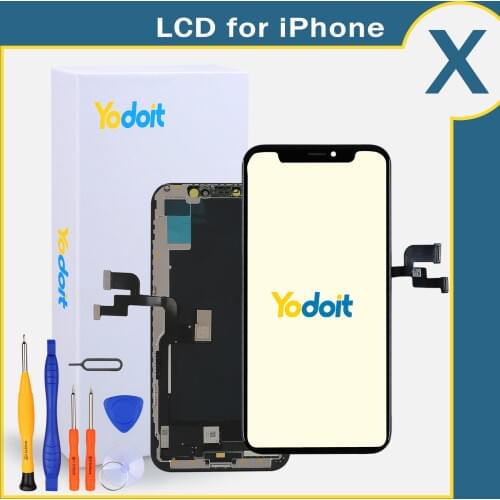 Yodoit for iPhone X Screen Replacement OLED Display Touch For iPhone X LCD Touch Digitizer Full Assembly+Tools