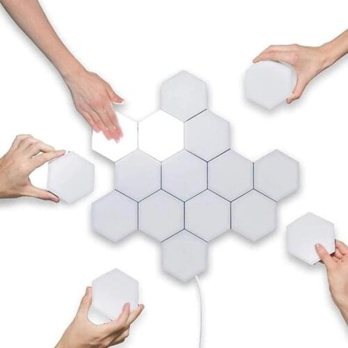 Quantum Light Touch Sensor Night Lights LED Hexagon Light Magnetic Modular Touch Wall Lamp Creative Home Decor Color Night lamp