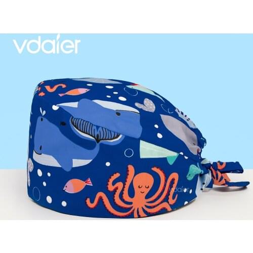 Multiple color Medical dental clinic surgical Pediatrician pure cotton accessories pharmacy Pet veterinary head cap nurse