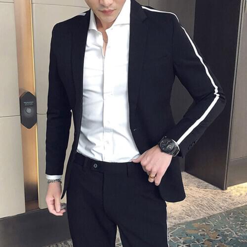 Latest Coat Pant Designs Mens Suit Black Attire for Mens Wedding Groom Tuxedo Costume Homme Mariage Prom Terno Masculino 2Piece