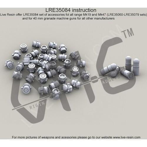 [Scale Model Kit] Live Resin LRE-35084 1/35 MK19-3/MK47 40 mm grenades, spent shells
