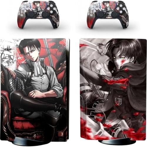 Attack On Titan PS5 Standard Disc Edition Skin Sticker Decal Cover for PlayStation 5 Console & Controller PS5 Skin Sticker Vinyl