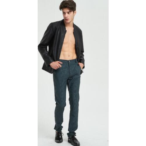 Autumn motorcycle faux leather pants mens feet pants fashion Tight camouflage pu trousers for men personality pantalon homme