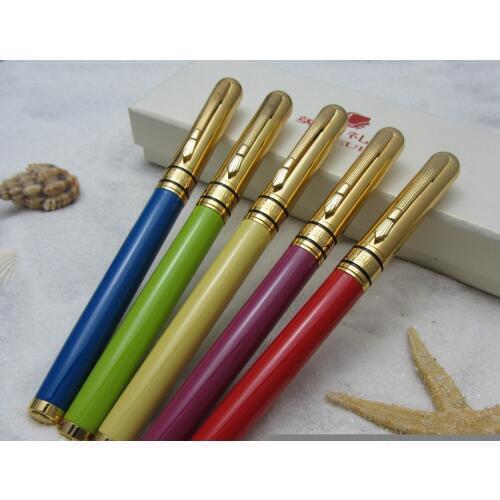 5 Color LISEUR Metal Case Fountain Pen 5 Color and Gold EF Nib Gift Ink Pen