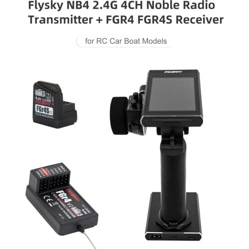Flysky Noble NB4 2.4G 4CH Radio Transmitter Remote Controller with FGR4 FGR4S Receiver AFHDS 3 Protocol for RC Car Boat Models