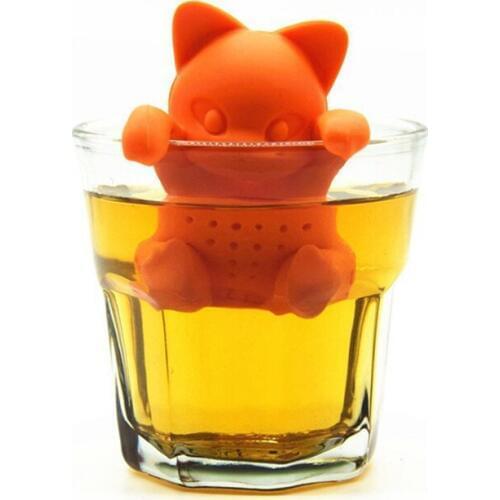 Cute Silicone Cat Tea Infuser Tea Filter Diffuser Reusable Tea Strainer Spice Loose Leaf Herbal Tool Teapot Teabags Accessories