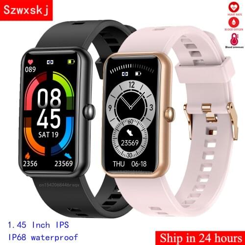 L16 Smart Watch 1.45“ IPS Full Touch Screen Ip68 Waterproof 24 Hours Heart Rate Blood Pressure Men Women for Android IOS PK IWO7