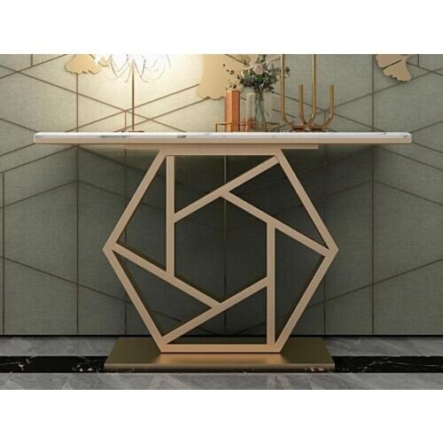 Light luxury Nordic marble porch Taiwan Modern minimalist case rack Hall entrance cabinet entrance narrow table against the wall