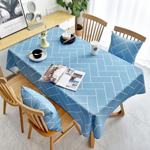 Waterproof lattice tablecloth TPU coating oil-proof Heat-resistant table mat Nordic style party table deco cover custom made