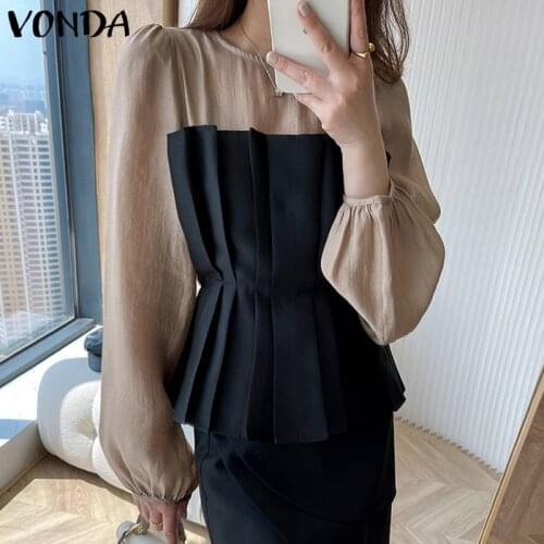 Цветные блузки VONDA China At AliExpress