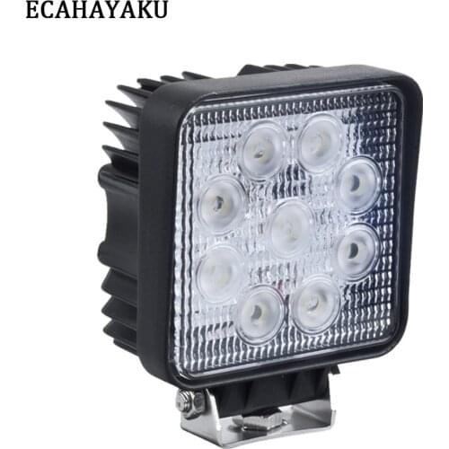 ECAHAYAKU 1Pcs High Quality 4 inch LED Work Light 27W Thickness Driving Lamp for Car Trucks Trailer SUV Offroads Boat 12V 24V DC