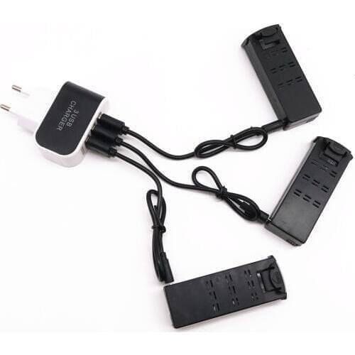 YH-19 YH-19HW Aircraft Spare Parts 3PCS 3.7V 800mah Lithium Battery with USB Charging Cable with 3 in 1 US Charging Head