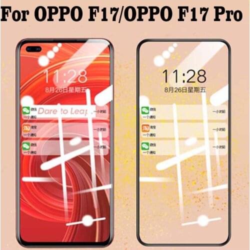 2PCS 3D Full Glue Tempered Glass For OPPO F17 Full Cover 9H Explosion proof film Screen Protector For OPPO F17 Pro