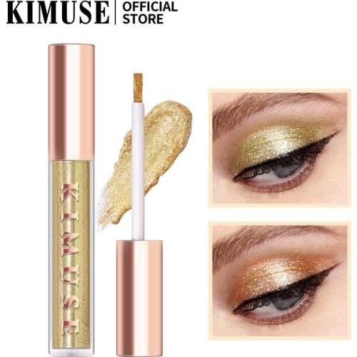 KIMUSE 5 Color Glitter Liquid Eyeshadow Quick-drying Metal Sparkling Eye Shadow Waterproof High Pigmented Eye Makeup Cosmetics