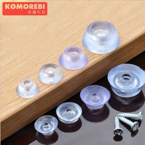 KOMOREBI 100/Pcs Furniture Round Shaped Rubber Non Slip Non Skid Feet Pad for Table Desk Chair and Sofa