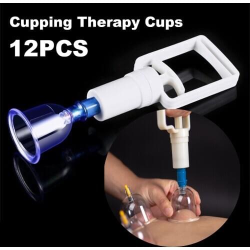 12pcs/set Health Care Family Body Massage Helper Anti Cellulite Vacuum Therapy Cups Massage Body Relaxation Healthy Message Set