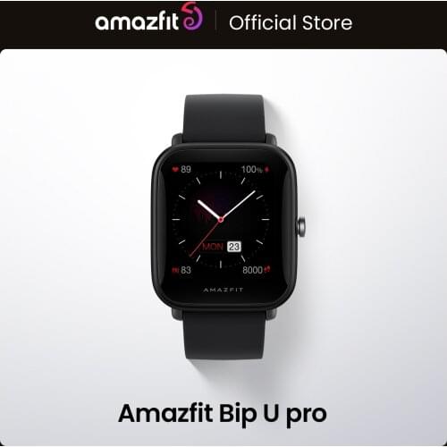 In Stock Amazfit Bip U Pro GPS Smartwatch 5 ATM Water-resistance Color Screen 31g 60+ Sports Mode Smart Watch for Android
