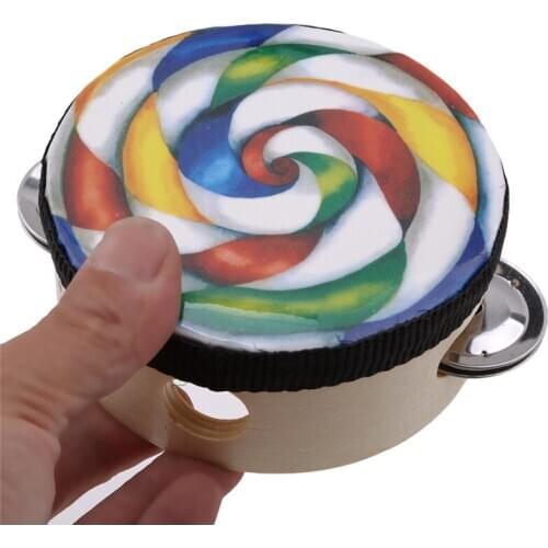 4/6 Inch Percussion Lollipop Drum Musical Instrumentsc Pandeiro Children Early Eductaion Toys