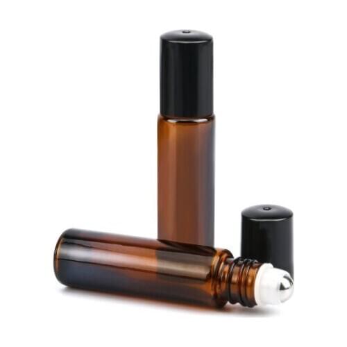 50pcs/lot high quality perfume glass roller bottle 10ml for essential oil