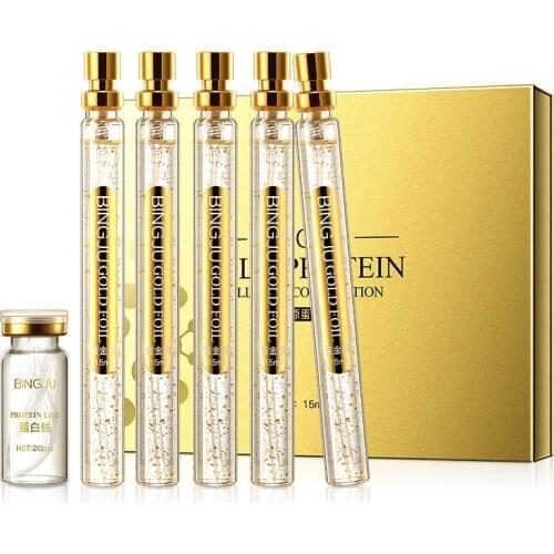 Face Wrinkle Master Care Gold Protein Peptide Face Line Carving Essence Combination Skin Care Anti Aging Serum Collagen Line