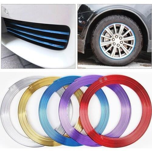 Car Wheel Stickers Auto Tyre Decoration Trim Sticker And Decals Automobiles Tire Rim Protector Chrome Plated Strip Accessories