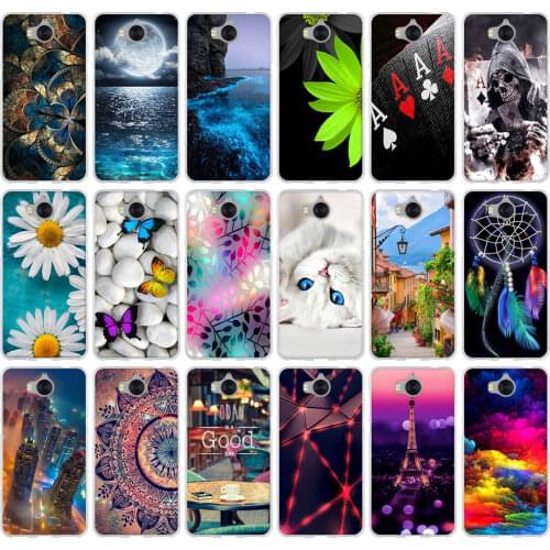 For Huawei Y5 2017 Y6 2017 Case Fashion Animal Cartoon Print TPU Soft Silicone Phone Back Protective Case For Huawei Y 5 2017