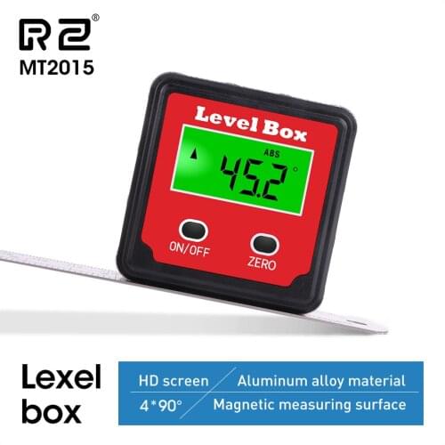 RZ Digital Electronic Protractor Inclinometer Bevel Box Angle finder With Backlight Angle Measurement Angle Gauge MT2015