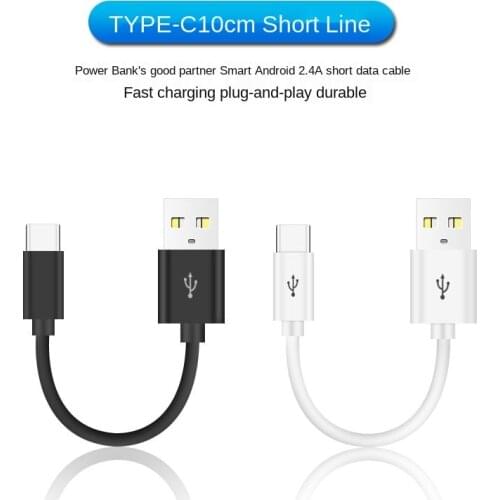 10cm USB Type C Short Cable for Samsung Galaxy S9 Note 8 9 USB 3.0 Type-C USB C 2A Fast Charging Data Cable Huawei P10 P40 Pro