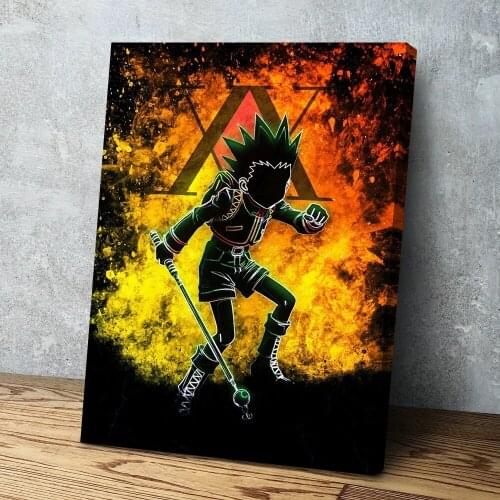 Picture Home Decor Anime Gon Hunter X Hunter Fire Japan Modular Canvas Painting Modern Printed Poster Wall Art Living Room Frame