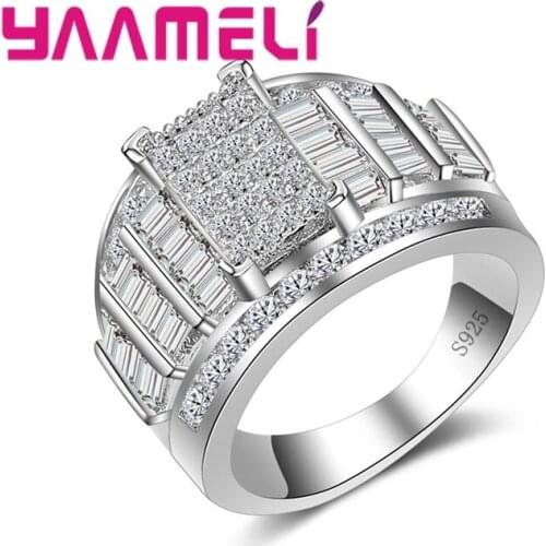 Unisex Fashion Cool Women/Mens CZ Stone Gothic Rings Vintage Stytle 925 Sterling Silver High Quality Jewelry Best