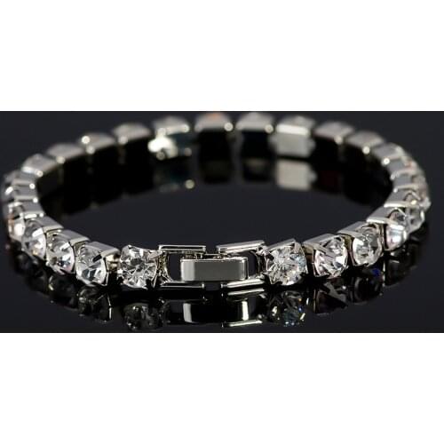 Minimalist Round Mosaic Zircon Bracelets For Female Boho Silver Color Bracelet&Bangle Armbanden Voor Vrouwen