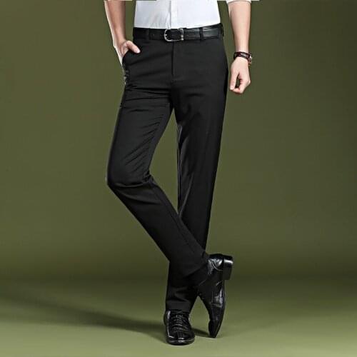 Mens Trousers Casual 2021 New High End Business Thin Stretch Pants The Office A Formal Occasions Listing Fashion Trend