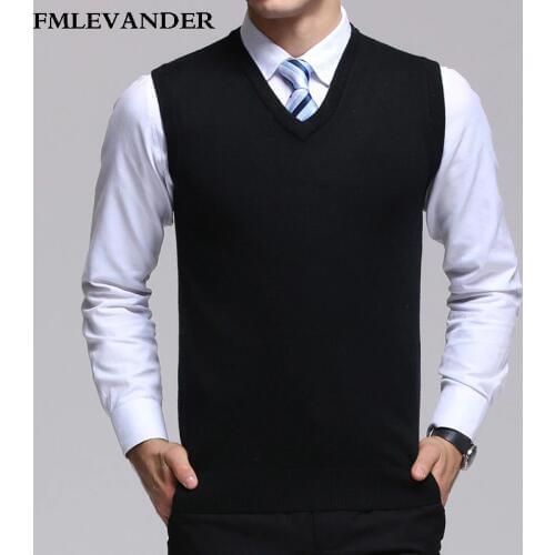 Gift For Father/Dad Winter Autumn Spring Business Sweaters Sleeveless Cardigans Sweater Vest Men