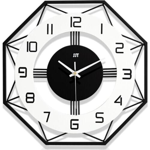 Nordic Mute Wall Clocks Wall Mounted Movement Hanging Numbers Clock Creative Quartz Clock For Household Decoration Bedroom