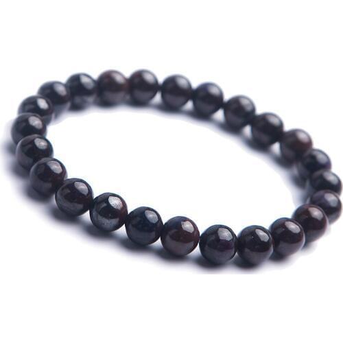 Genuine Natural Purple Sugilite Round Loose Stone Beads Women Lady Jewelry Stretch Bracelet 8mm