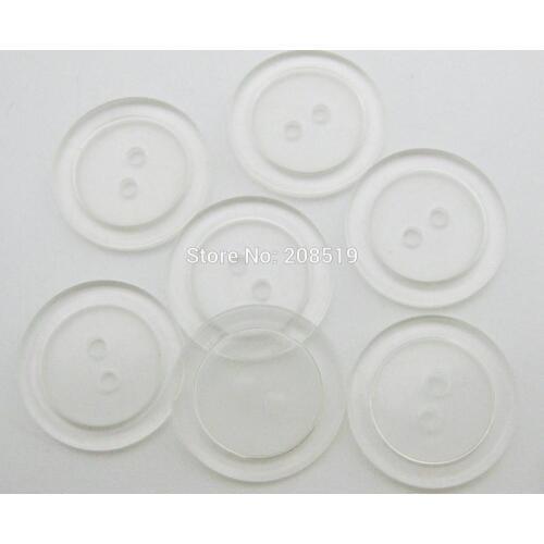 NBNLEE 4/5" round clear dress buttons 100pcs/lot resin shirt buttons sewing accessories