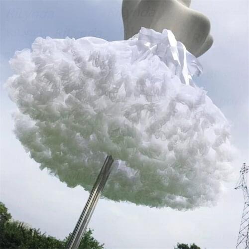 White Short Women Tulle Halloween Petticoat Crinoline Vintage Wedding Bridal Petticoat Underskirt Rockabilly Tutu