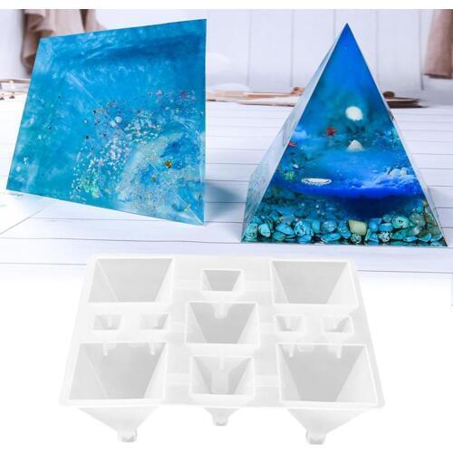New Pyramid Shape Translucence Molds Environmental Durable DIY Silicone Mirror Conical Mold #CO