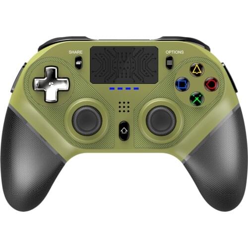 New Bluetooth Gamepad For PS4 Wireless Controller With Touchpad LED Light Speaker Headphone Jack PC Game Joystick For iOS PS3