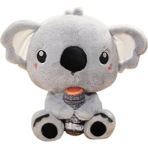 30-70cm Adorable Koalas Plush toy Cute Stuffed Cartoon Animals Australia Baby Koalas Doll toys with Wood Birthday gift for kids
