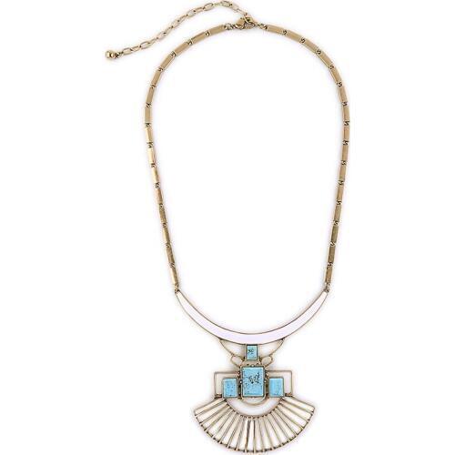 Bulk Price Unique Fine Gems Chinese Style Necklace Fan Design Hollow Blue Stone Pendant Selling Jewelry Necklaces For Women