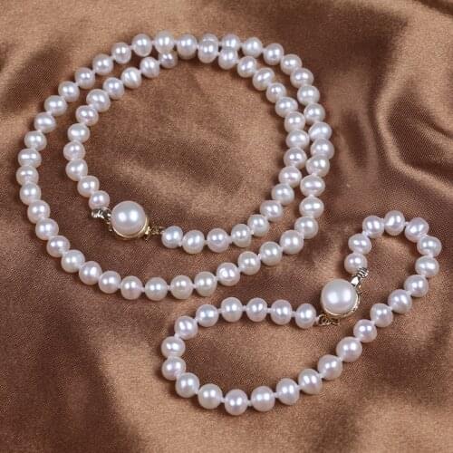 Wholesale Jewelry Set In Latest Design White Pearl Jewelry Set